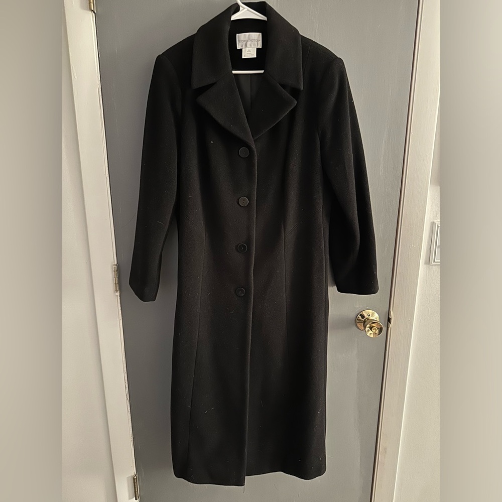 Worthington Black Wool Trench Coat